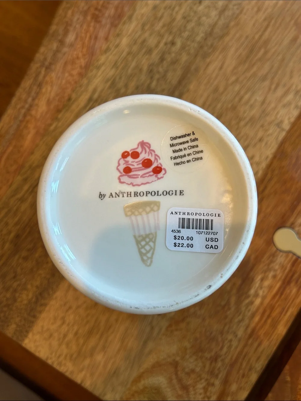Anthropologie Ice Cream Straw and Bowl Set